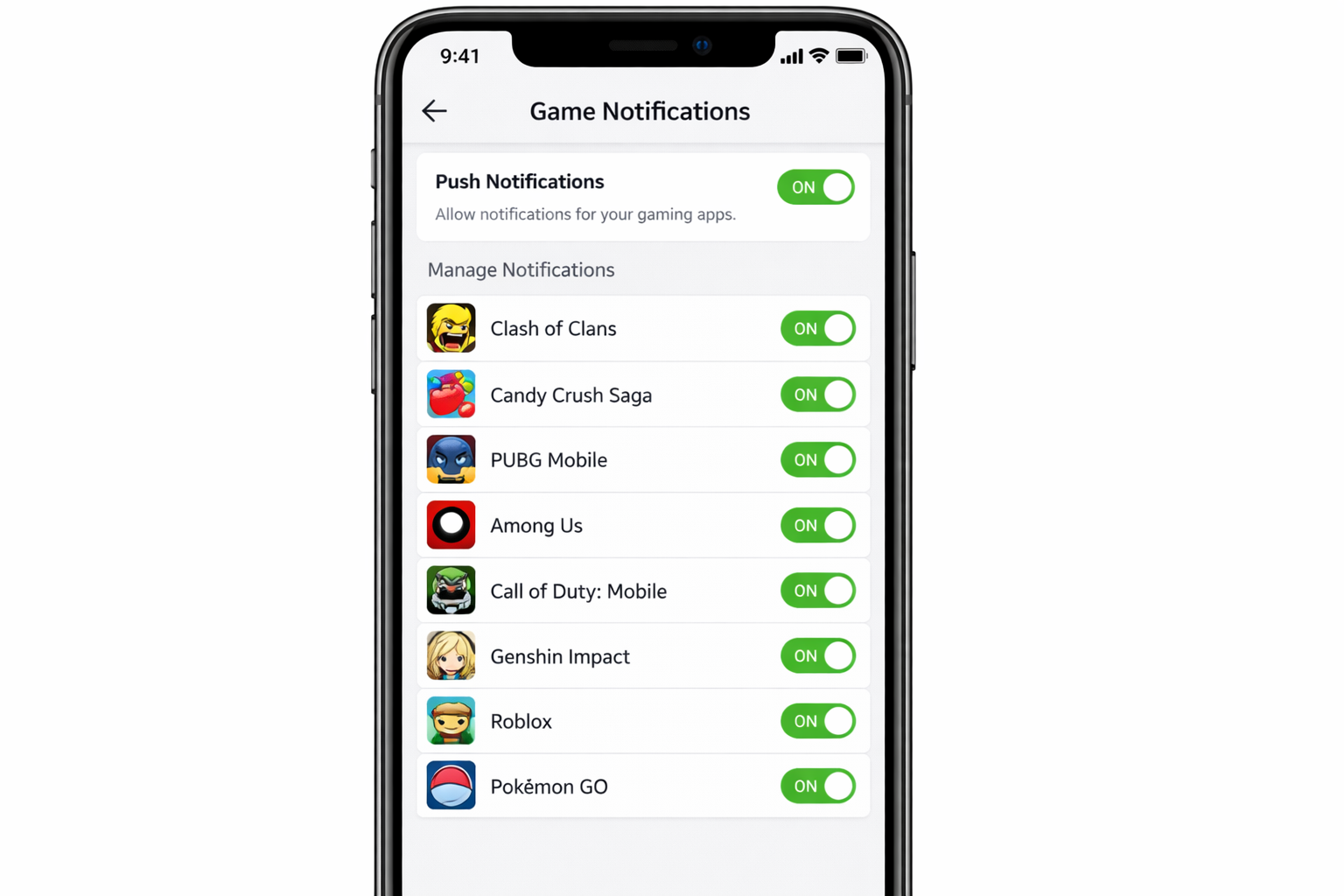 Telefon bildirim ayarlari ornegi